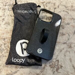 LoopyCases Black Glitter Phone Case